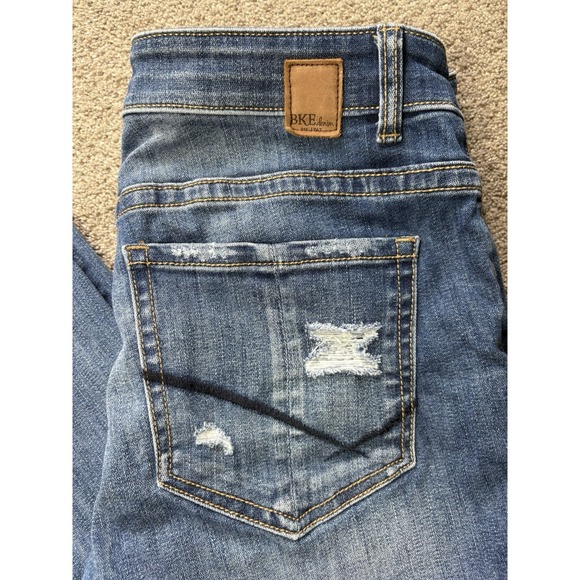 BKE Denim - BKE Payton Skinny Jeans Womens 29R 29x31.5 Blue Denim Faded Mid Rise Distressed